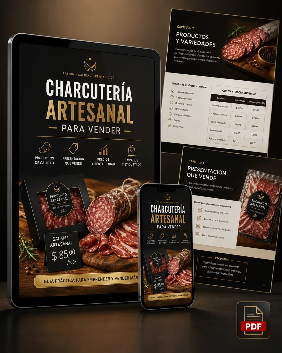 Portada de la guía Charcutería Artesanal para Vender