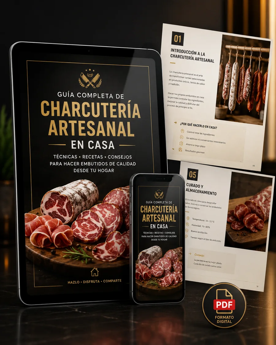 Portada de la guía Guía Completa de Charcutería Artesanal en Casa